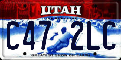UT license plate C472LC