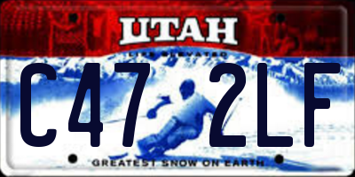 UT license plate C472LF