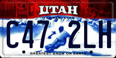UT license plate C472LH