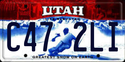 UT license plate C472LI