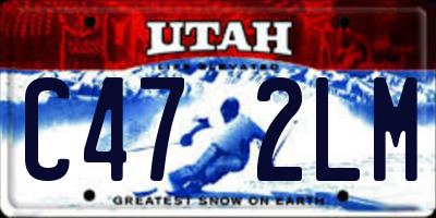 UT license plate C472LM