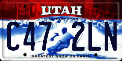 UT license plate C472LN