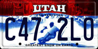 UT license plate C472LO