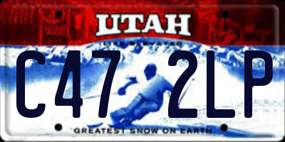UT license plate C472LP