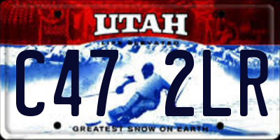 UT license plate C472LR
