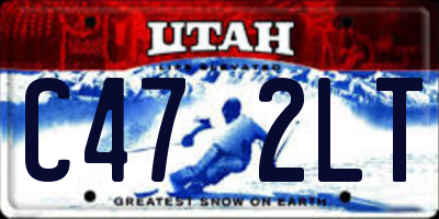 UT license plate C472LT