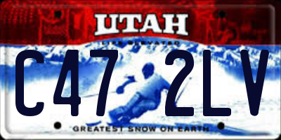 UT license plate C472LV