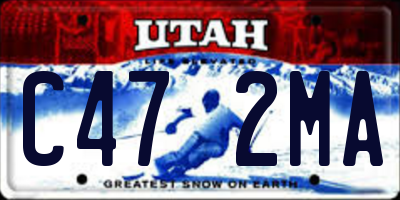 UT license plate C472MA