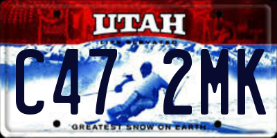 UT license plate C472MK
