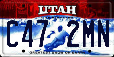 UT license plate C472MN