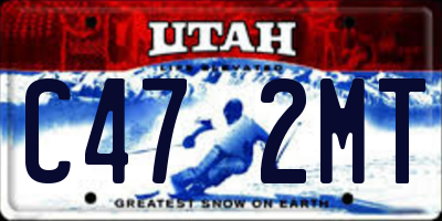 UT license plate C472MT