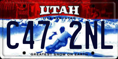 UT license plate C472NL