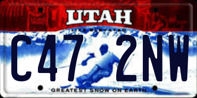 UT license plate C472NW