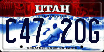 UT license plate C472OG