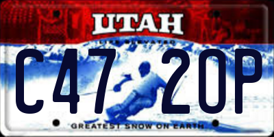 UT license plate C472OP