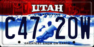 UT license plate C472OW