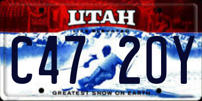 UT license plate C472OY