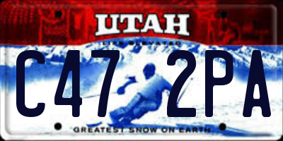 UT license plate C472PA