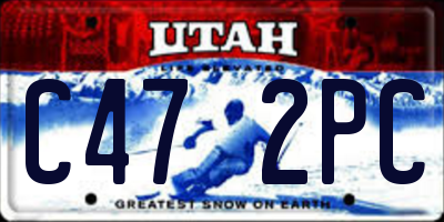 UT license plate C472PC