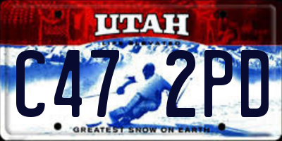 UT license plate C472PD