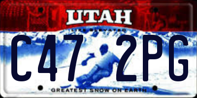 UT license plate C472PG