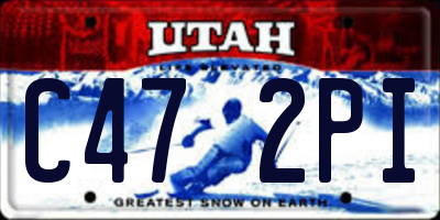UT license plate C472PI