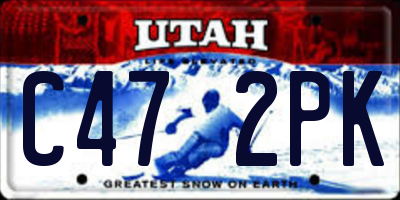 UT license plate C472PK