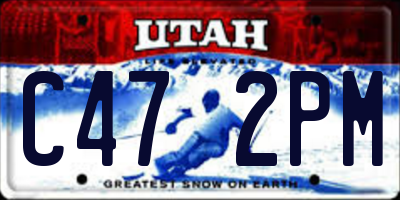 UT license plate C472PM