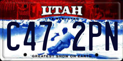 UT license plate C472PN