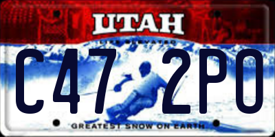 UT license plate C472PO