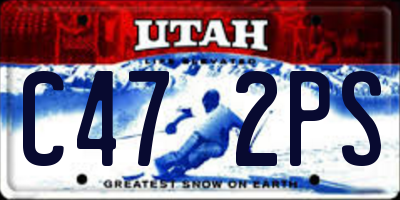 UT license plate C472PS
