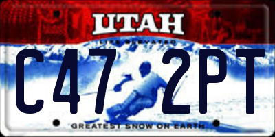 UT license plate C472PT