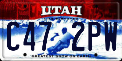 UT license plate C472PW