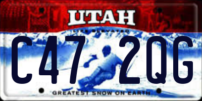 UT license plate C472QG