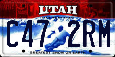 UT license plate C472RM
