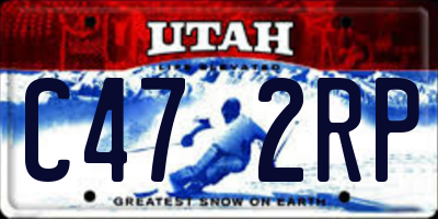 UT license plate C472RP
