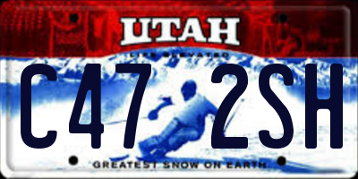 UT license plate C472SH