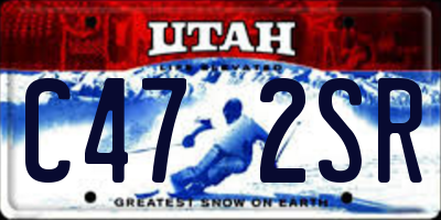 UT license plate C472SR