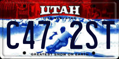 UT license plate C472ST