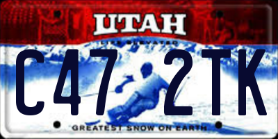 UT license plate C472TK