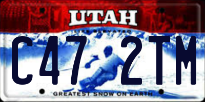 UT license plate C472TM