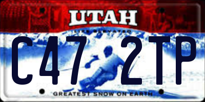 UT license plate C472TP