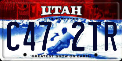 UT license plate C472TR