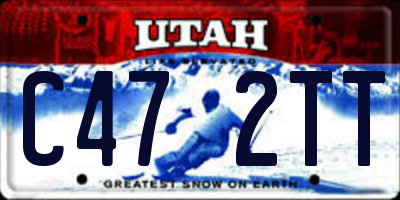 UT license plate C472TT