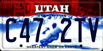 UT license plate C472TV