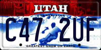 UT license plate C472UF