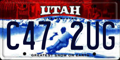 UT license plate C472UG
