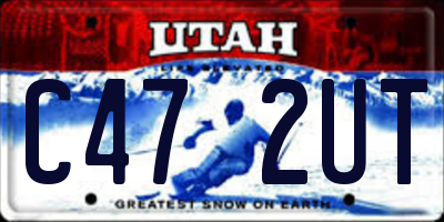 UT license plate C472UT