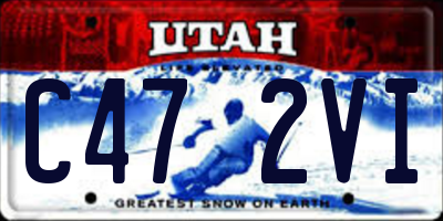 UT license plate C472VI