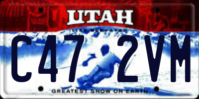 UT license plate C472VM